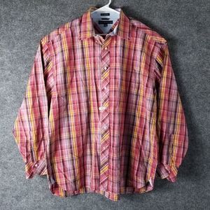 TOMMY HILFIGER Men's shirts button Down  long sleeve collared sz XXL